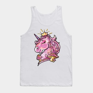 Rainbow Cute Pink Magical Unicorn - Funny Dabbing Unicorns Tank Top